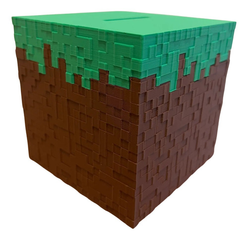 Alcancía Minecraft - Cubo De Pasto