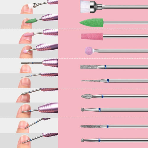 Juego De Fresas De Cerámica Para Manicura Profesional 30 Uds