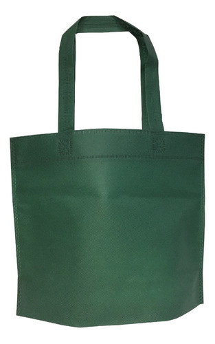 50 Bolsas Planas Verde Botella 25x30x10