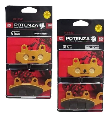 Kit Pastilha Freio Dianteira+ Traseira Potenza Ninja 400 165