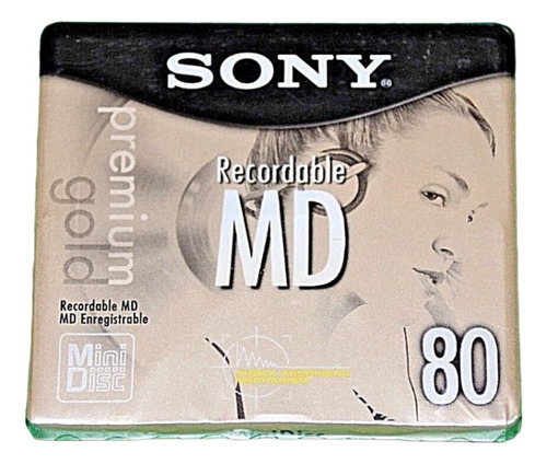 Minidisc Sony Mdw80pl 80min Premium Gold Regrabable