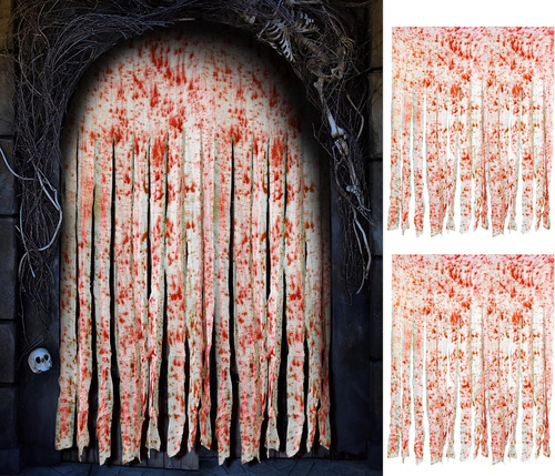 Tlswshsy 2 Cortinas Decorativas Para Puerta De Halloween Con