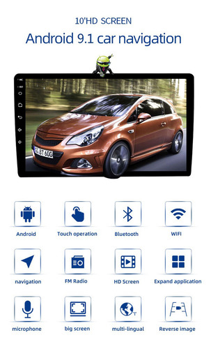 2+32g Estéreo De Coche Android 10 Pulgadas Wifi Gps Carplay Android Auto Lebeeaudio