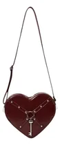 Comprar Cartera Forma Corazón Bordó Llave Importado Gótico Emo Kpop Bordó Lisa Plateado Bordó