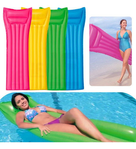 Kit 2 Unds Boia Colchão Inflável Praia Piscina 183cm Grande