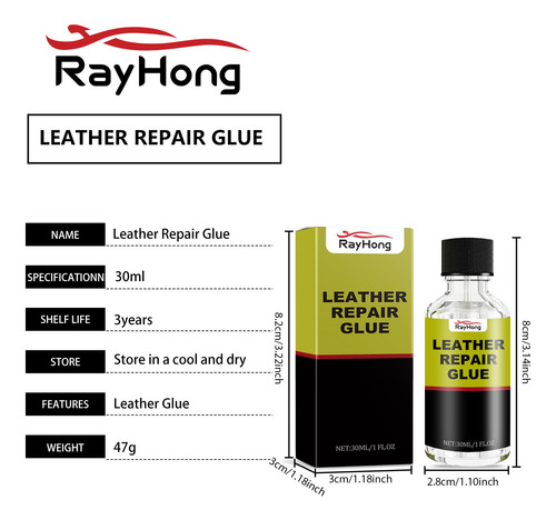 Adhesivo Restaurador De Piel Para Sofás De Coche, 30 Ml