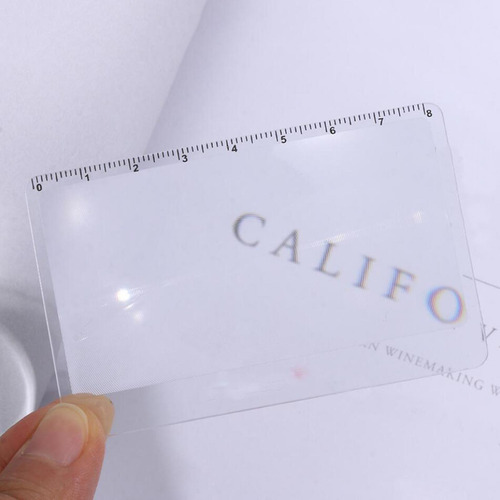 Tarjeta De Crédito Lupa Bolsillo Tarjeta De Crédito Blanco