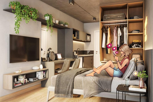 Imagem 3 de 9 de Apartamento Para Venda Em Curitiba, Rebouças, 1 Dormitório, 1 Banheiro - F001051_2-1225386