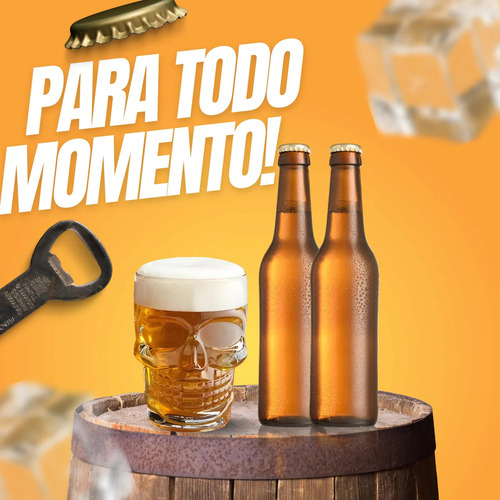 Jarra De Cerveza De Cristal Con Forma De Calavera Personaliz
