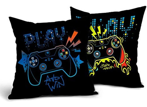 Game Controller Throw Pillow Covers 2 Piezas Gamer Funda De 