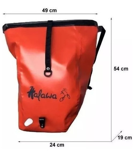 Imagen 2 de 5 de Alforja Para Bici Trasera - Halawa Linea Zero 60 L