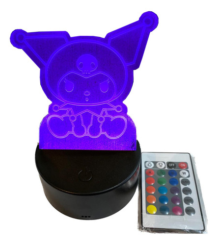 Lámpara Led Kuromi / Melody 3d Acrílica Luz Nocturna Niños