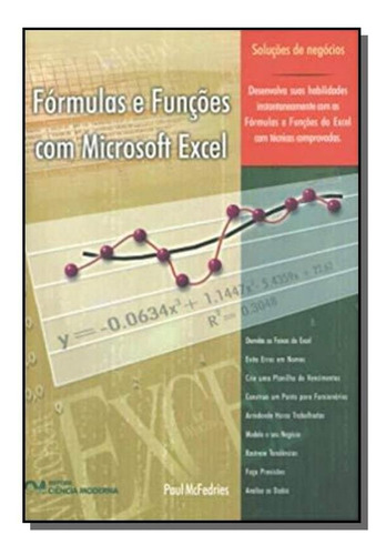 Formulas E Funcoes Com Microsoft Excel, De Paul Mcfedries. Editora Ciencia Moderna, Capa Mole Em Português, 2021