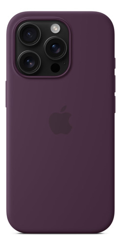 Capa De Telefone Apple iPhone 16 Pro De Silicone Com Ameixa