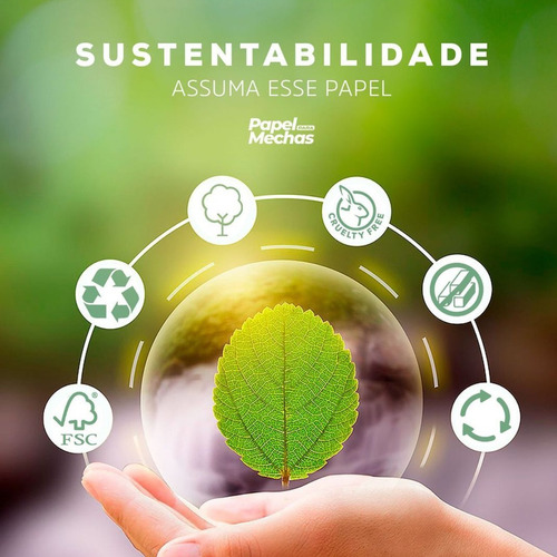Papel Ecologico Para Mechas Classic 11x47cm 190 Folhas