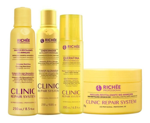 Kit Richée Professional Clínic Repair System 4 Unds Completo