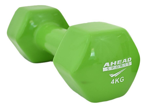 Halter Sextavado Em Vinil Ahead Sports 4kg Verde