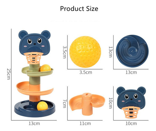 Juguete Didactico Laberinto Tobogan Pelotas Bebe Infantil