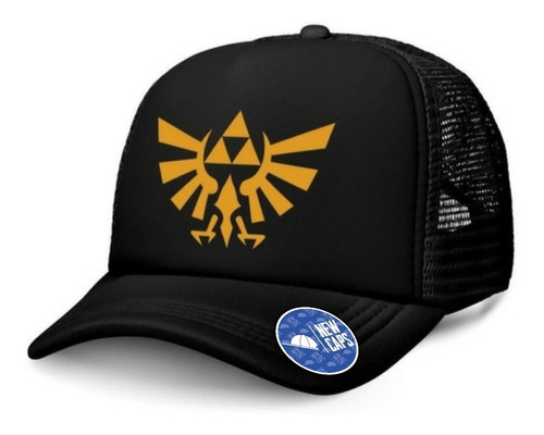 Legend Of Zelda Estampa Dorada Gorra Trucker #zelda New Caps