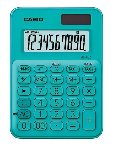 Calculadora  Tipo Mini Escritorio Color Verde