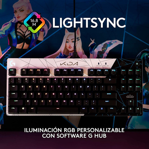 Imagen 2 de 7 de Fpc Teclado Mecánico Gamer Logitech G Pro K-da Tkl Rgb