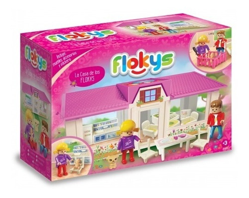 La Casa De Los Flokys Con Muñecos Y Accesorios Rasti