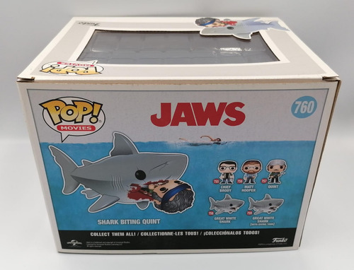 Funko Pop Movies Tiburon Shark Biting Quint 760 2019 L Ed Ex