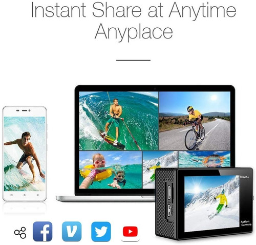 Imagen 2 de 7 de Videocámara Sumergible Dv Con Wifi Aakaso Ek7000 4k Action C