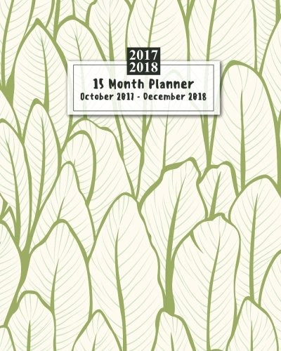 15 Months Planner October 2017  December 2018 , Monthly Cale