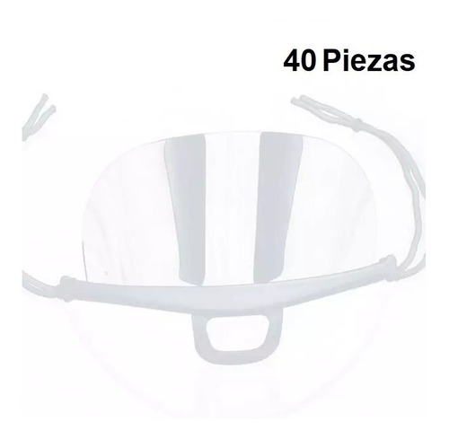 Imagen 2 de 4 de 40 Pza Cubrebocas Mascarillas Reutilizables Plástico Lavable