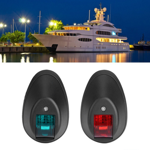 Par De Lámparas Led Impermeables Para Yates, Color Rojo Y Ve