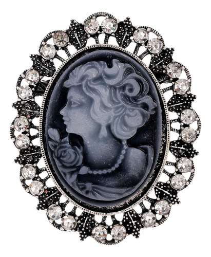 Broche Con De Mujer, Broche Con Gemas, Alfileres Para Ropa