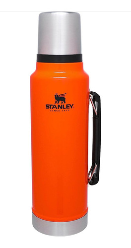 Termo Acero Inoxidable Stanley 1,4 Litros Frio Calor Naranja