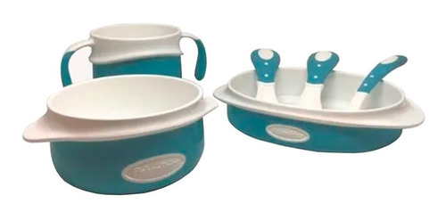 Set Alimentación Bebe Vaso Plato Cubiertos Fisher Price 6pz