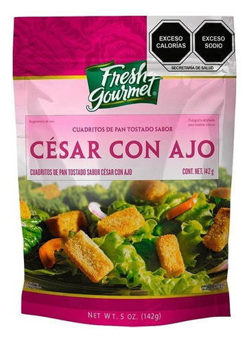 Crutones Fresh Gourmet Sabor Cesar Con Ajo 142 Gr