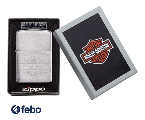 Imagen 3 de 4 de Encendedor Mechero Zippo Original Sello Harley Davidson Febo