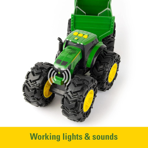 Tractor De Juguete John Deere Monster Treads Con Vagón Ju...