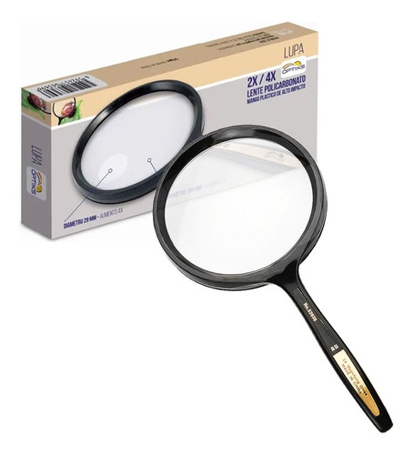 Lupa De Mano Magnifier 100 Mm Aumento 4x Explorador Optiks