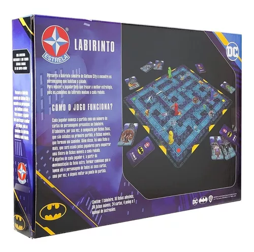 Jogo de Tabuleiro - Labirinto - DC - Batman - 2 a 4 Jogadores - Estrela