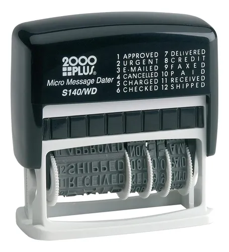 2000 Plus® 12-in-1 Fecha De Micro Y Sello De Mensajes, 12 X