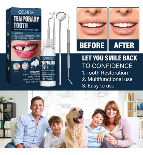 Kit De Reparación De Dientes, Juego De Dientes Temporales