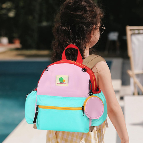 Mochila Infantil Mini Tradicional - Rojo/rosa/azul