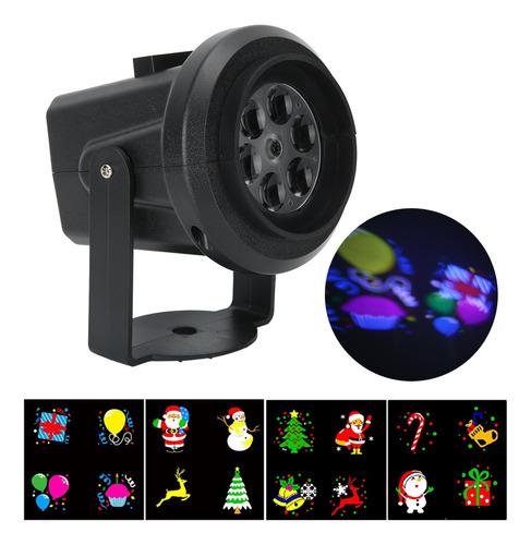 Luz Ambiental Decorativa Led Giratoria Para Navidad Y H