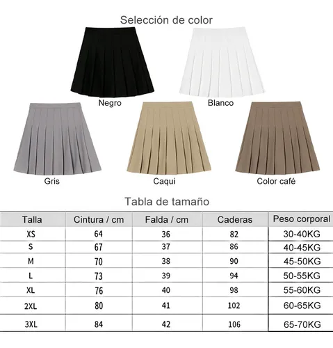 . Elegante De Falda Plisada A Color Sólido Tableada Con