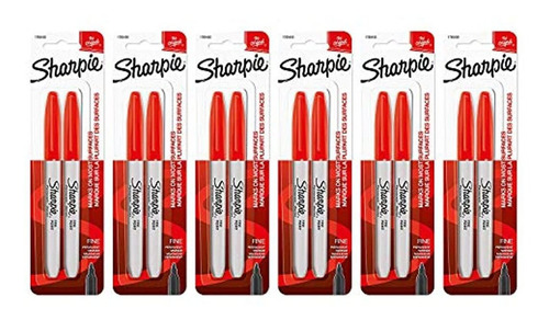 Sharpie Marcador Permanente Punta Fino Tinta Roja