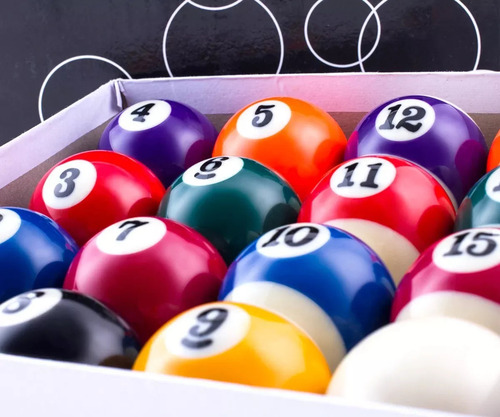 Llavero Bolas Billar Pool Caja X 16 Unidades Económico