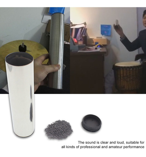 Imagen 10 de 10 de Cilindro Portátil De Acero Inoxidable Sand Shaker Percussion