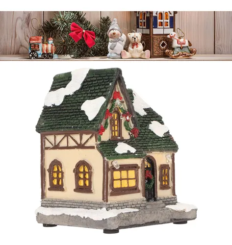 Christmas Village House Vintage Exquisito Paisajismo Led
