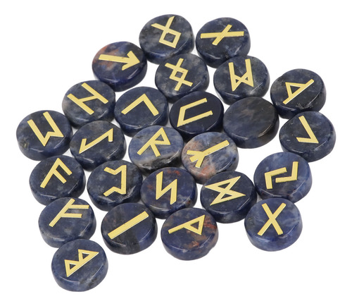 Divination Rune Stones, 25 Peças De Cristal Cravejado De Ped