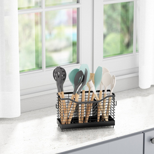 Cesta Almacenamiento Cocina 4 Cuadrículas Drenar Palillos